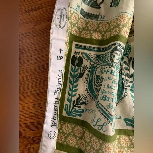 Vintage Waverly Bonded Glosheen Half Apron Marriage Blessing MCM￼ Ricrac 70s ? - Picture 5 of 16